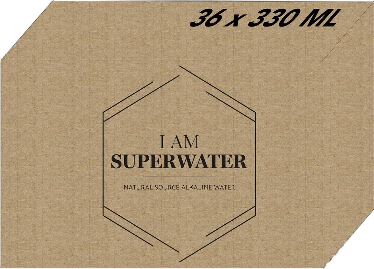 imageEau alcaline pH 9 basique 500 ml 36 bouteilles I am Superwater 3 x 12pack330ml CAN 24 canettes