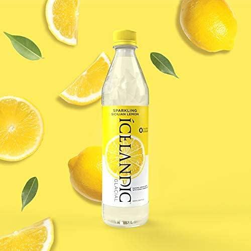 imageIcelandic Glacial Natural Spring Lot de 12 bouteilles deau alcaline 1 lSicilian Lemon