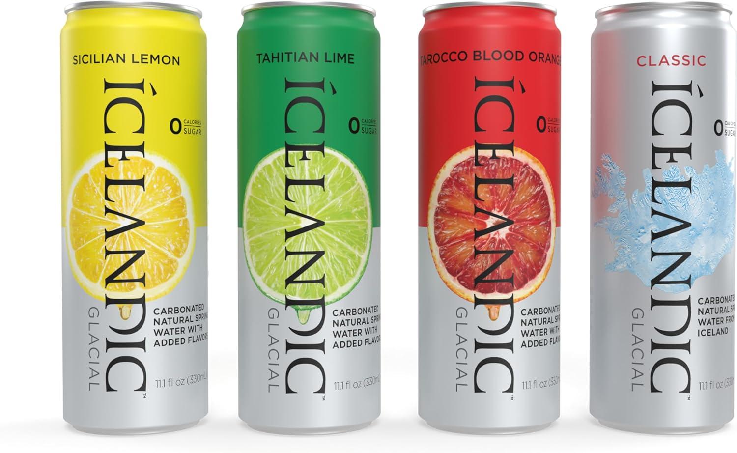 imageIcelandic Glacial Natural Spring Lot de 12 bouteilles deau alcaline 1 lTarocco Blood Orange