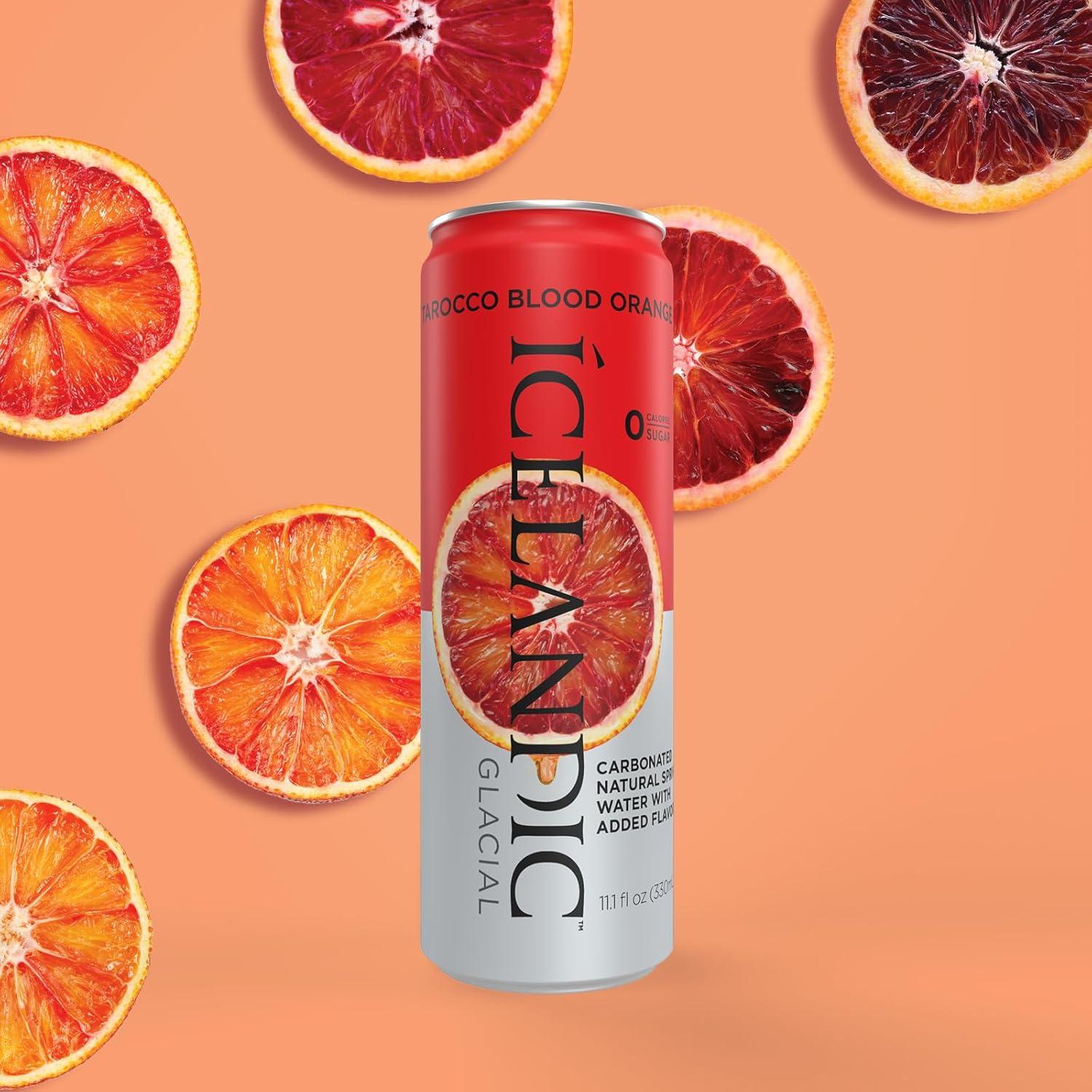 imageIcelandic Glacial Natural Spring Lot de 12 bouteilles deau alcaline 1 lTarocco Blood Orange