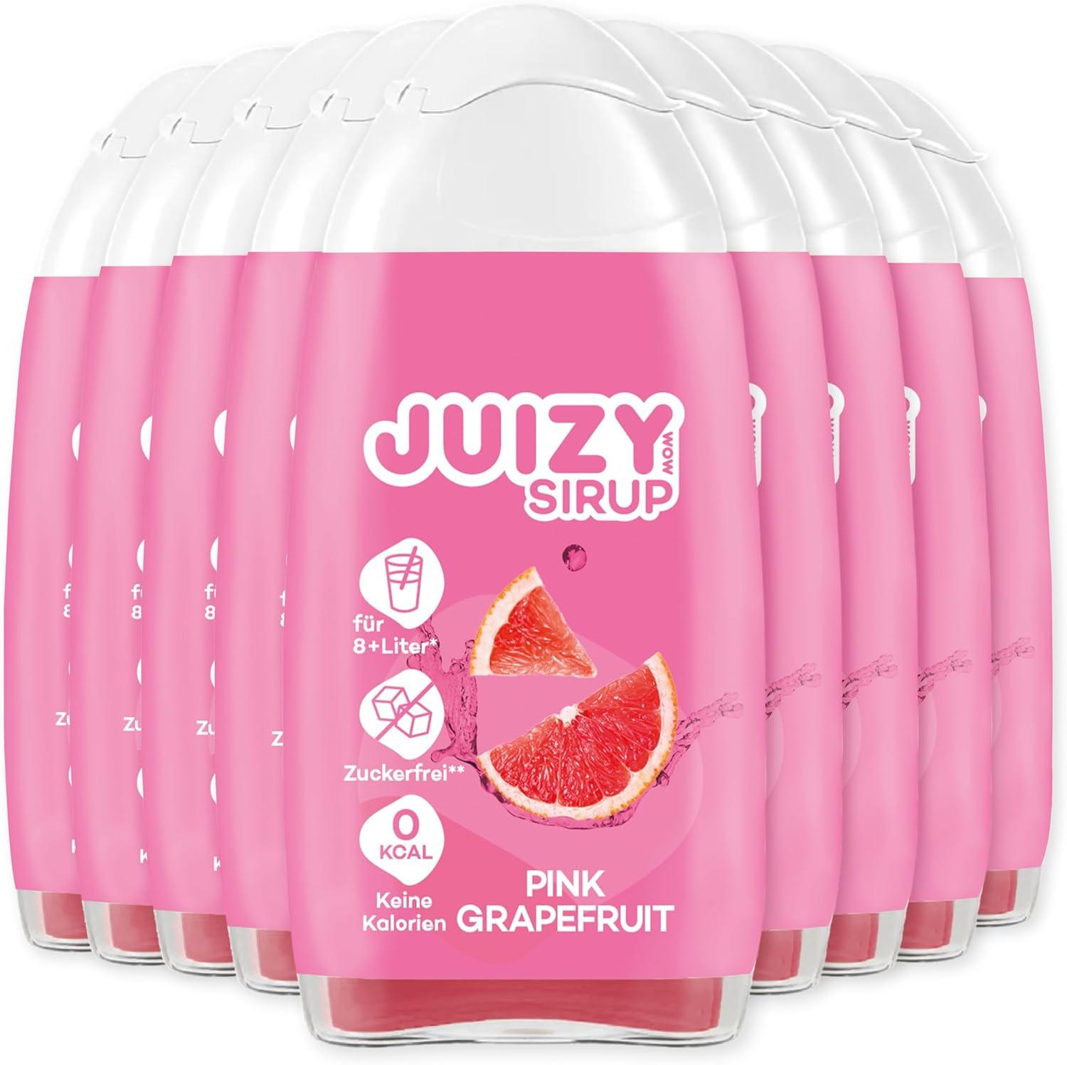 imageJUIZY WOW Sirop sans sucre 3 x 65ml Pink Grapefruit Jusqu 36L Sirop naturel pour boissons Zero Calories Vegan Bundle de 3 Boisson concentre prte lemploi More Juice Less CaloriesPink Grapefruit