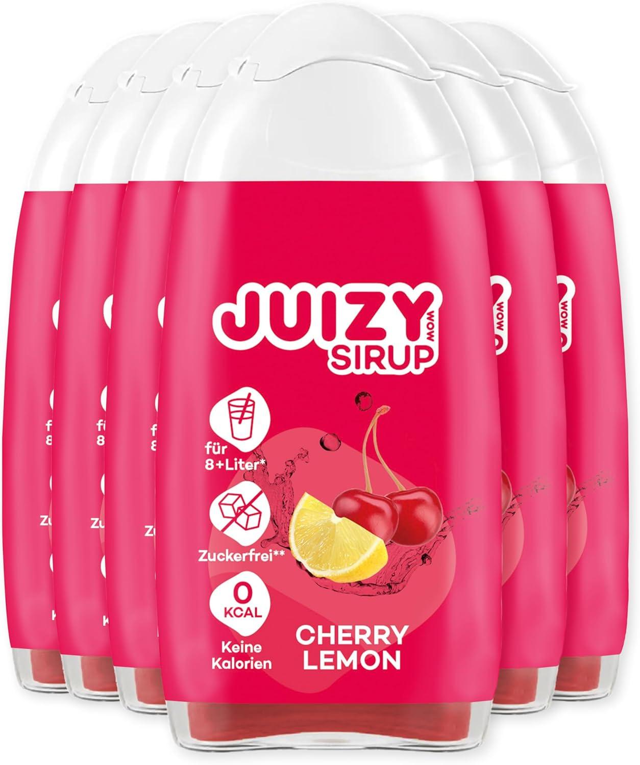 imageJUIZY WOW Sirop sans sucre 3 x 65ml Pink Grapefruit Jusqu 36L Sirop naturel pour boissons Zero Calories Vegan Bundle de 3 Boisson concentre prte lemploi More Juice Less CaloriesCherry Lemon