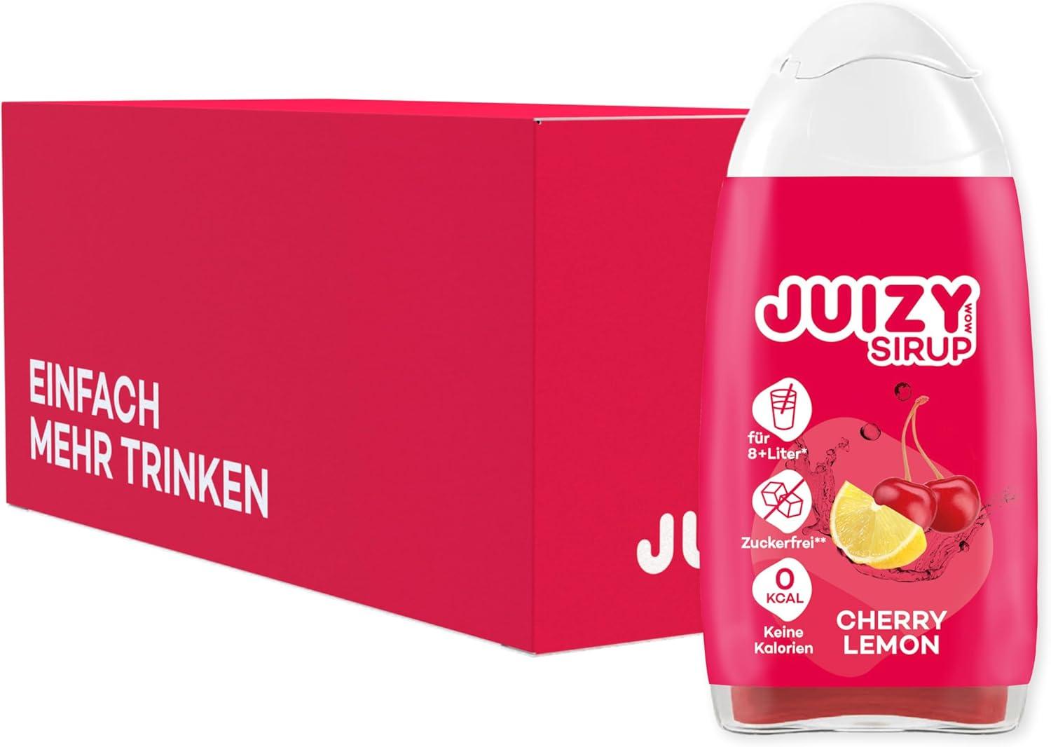 imageJUIZY WOW Sirop sans sucre 3 x 65ml Pink Grapefruit Jusqu 36L Sirop naturel pour boissons Zero Calories Vegan Bundle de 3 Boisson concentre prte lemploi More Juice Less CaloriesCherry Lemon