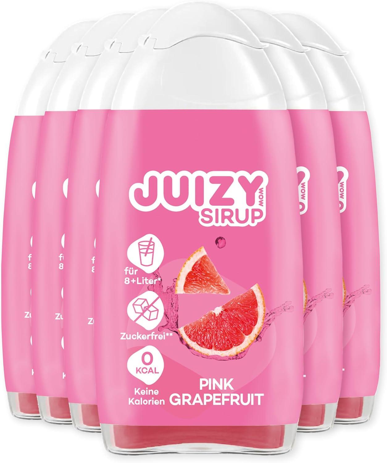 imageJUIZY WOW Sirop sans sucre 3 x 65ml Pink Grapefruit Jusqu 36L Sirop naturel pour boissons Zero Calories Vegan Bundle de 3 Boisson concentre prte lemploi More Juice Less CaloriesPink Grapefruit