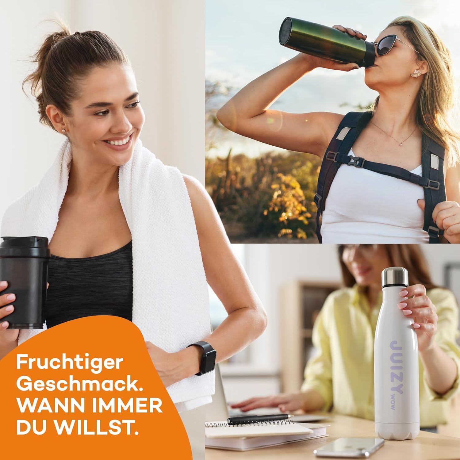imageJUIZY WOW Sirop sans sucre 3 x 65ml Pink Grapefruit Jusqu 36L Sirop naturel pour boissons Zero Calories Vegan Bundle de 3 Boisson concentre prte lemploi More Juice Less CaloriesPeach Passionfruit