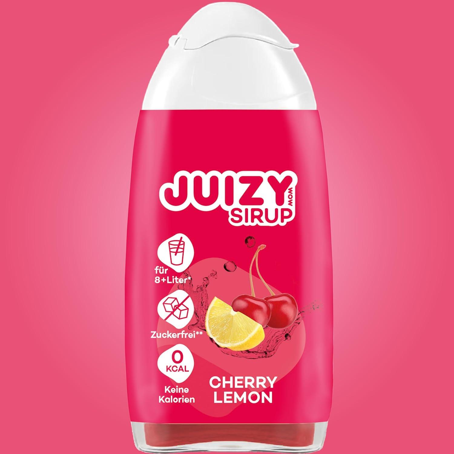 imageJUIZY WOW Sirop sans sucre 3 x 65ml Pink Grapefruit Jusqu 36L Sirop naturel pour boissons Zero Calories Vegan Bundle de 3 Boisson concentre prte lemploi More Juice Less CaloriesCherry Lemon