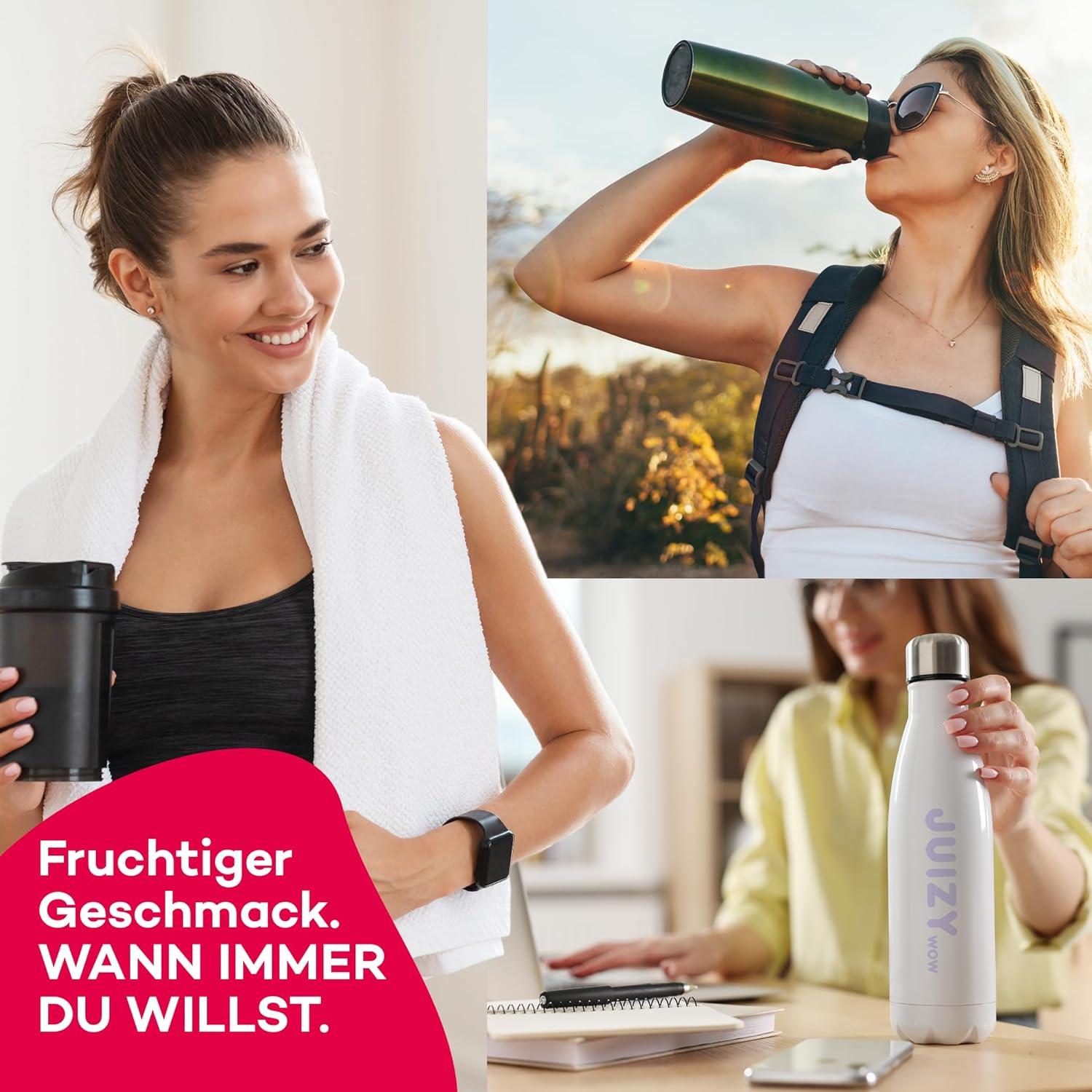 imageJUIZY WOW Sirop sans sucre 3 x 65ml Pink Grapefruit Jusqu 36L Sirop naturel pour boissons Zero Calories Vegan Bundle de 3 Boisson concentre prte lemploi More Juice Less CaloriesCherry Lemon