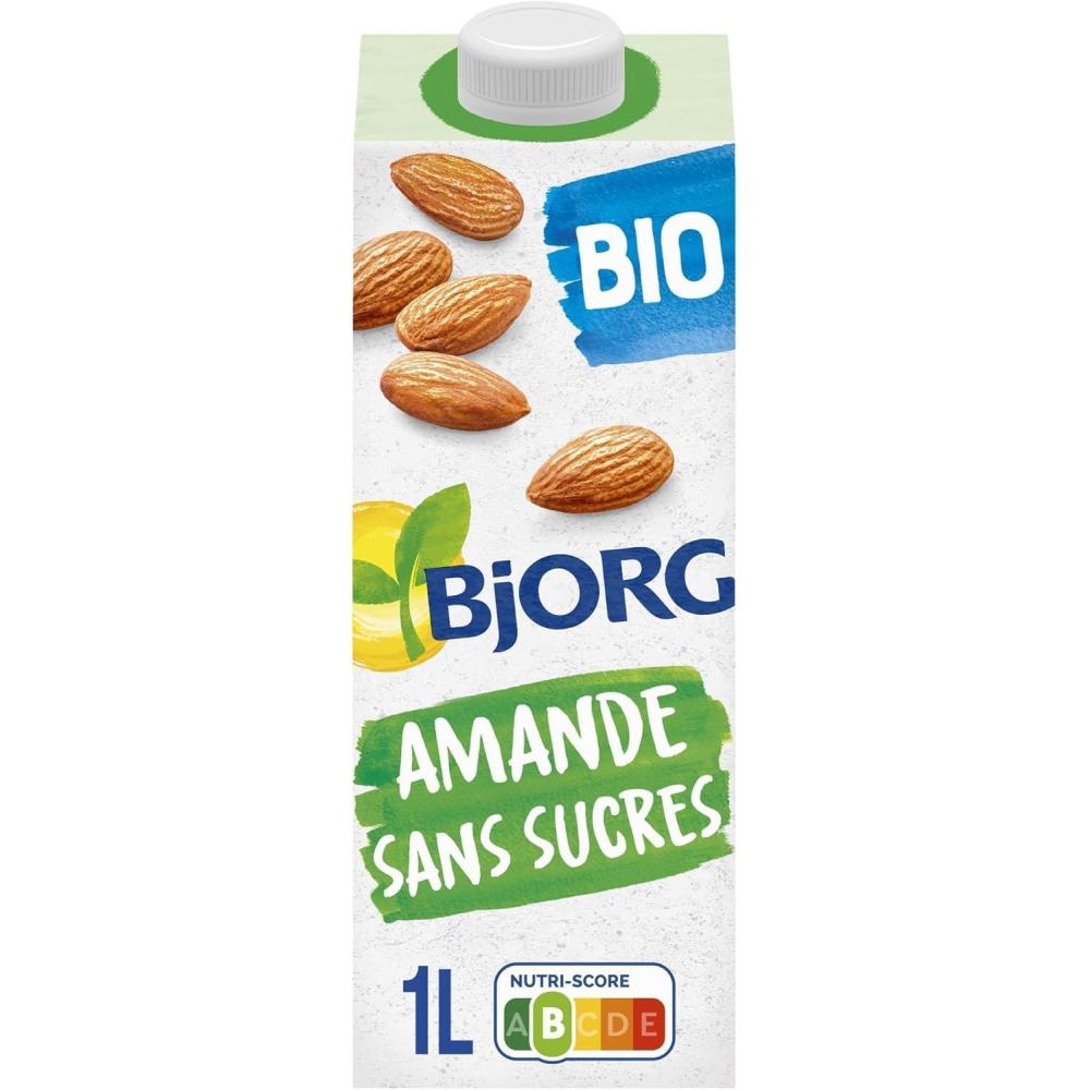imageBjorg Boisson Oui Au Vgtal Bio Riz Coco Boire et Cuisiner Sans sucres Ajouts Pauvre en Matires Grasses 1L Lot de 2Amande Sans Sucres