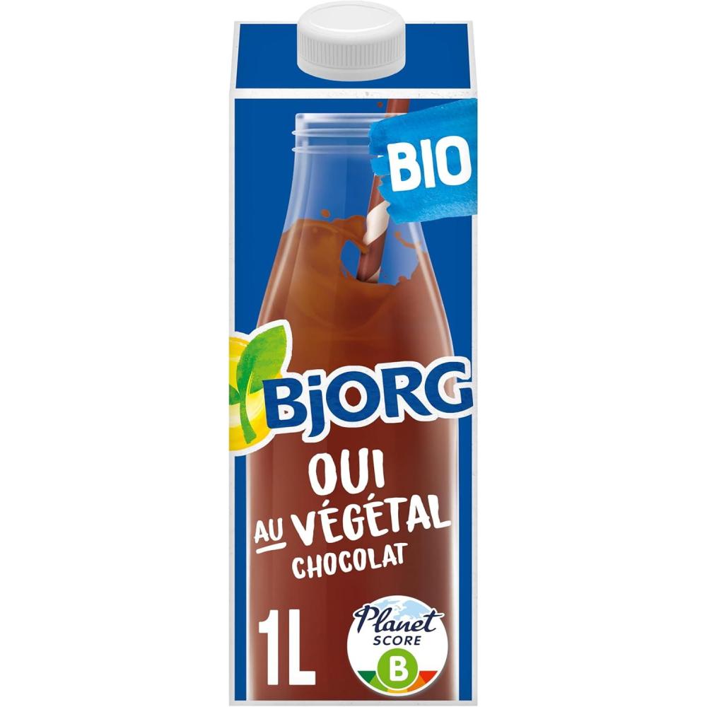 imageBjorg Boisson Oui Au Vgtal Bio Riz Coco Boire et Cuisiner Sans sucres Ajouts Pauvre en Matires Grasses 1L Lot de 2Chocolat