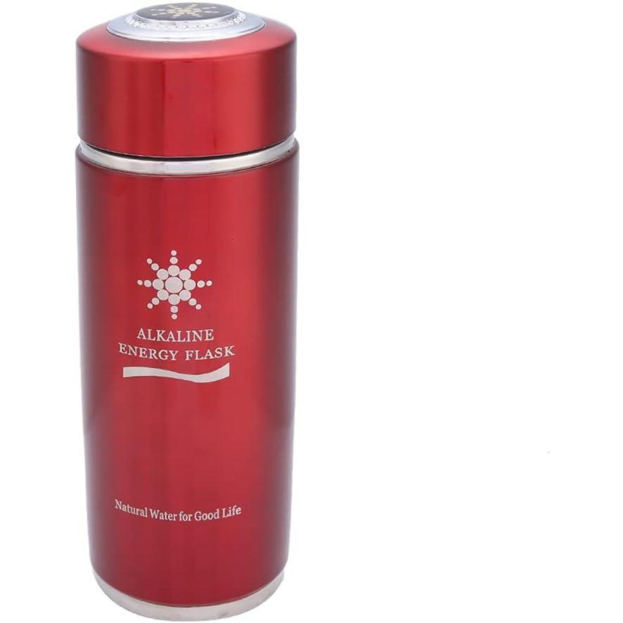 imageBouteille Deau Alcaline Nano Balance En Acier Inoxydable Bouteille Deau Isolante Portable Bouteille Large Bouchon Bouteille Filtre Deau Pour Lamlioration De Limmunit ArgentRouge