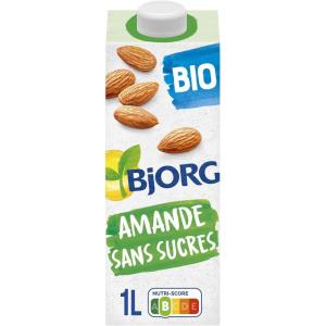 Bjorg Boisson Oui Au Végétal Bio – Riz Coco – À Boire et à Cuisiner – Sans sucres Ajoutés – Pauvre en Matières Grasses – 1L (Lot de 2)(Amande Sans Sucres)