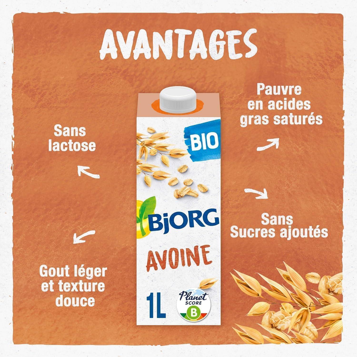 imageBJORG Boisson 3 Noix Sans Sucres Ajouts 100 Vgtal Mlange Noisettes Amandes et Noix de Macadamia Riche en Protines coreponsable 1LLe forfait peut varierAvoine Lot de 6