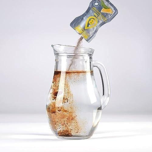 imageBolro ICE TEA LEMON 24x3g Jus en poudre sans sucre dulcor la stvia vitamine C pour enfants et sportifs sans gluten vgtalien th glac saveur citron