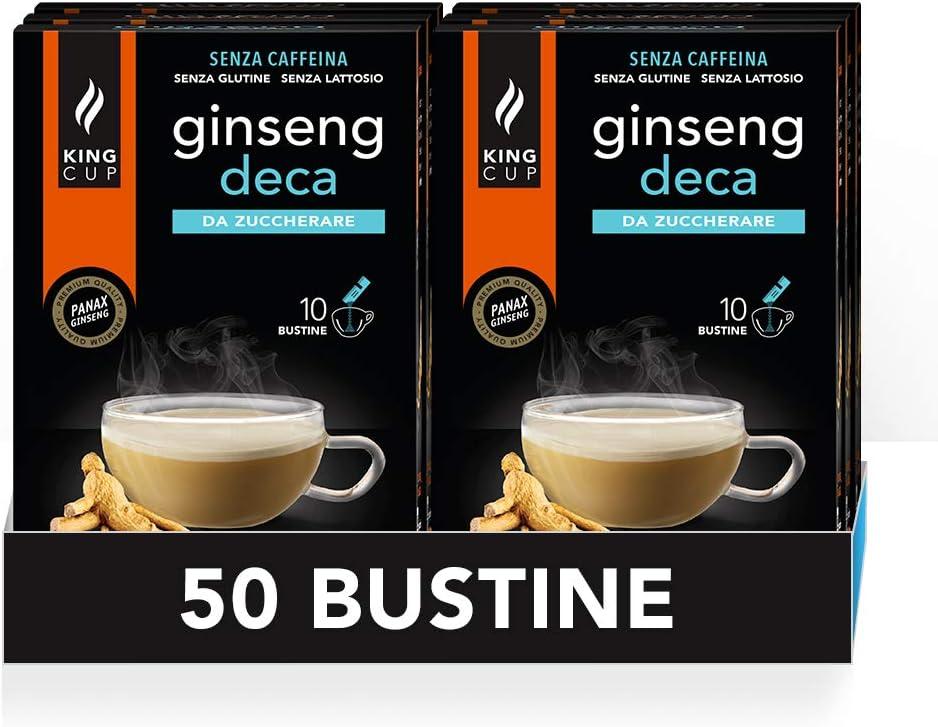 imageKing Cup 1 Paquet de 10 Sachets Solubles de Boisson Gingembre et Citron Sans Sucre 10 Stick de 6 gr Got Gingembre et Citron Ajouter 60 Ml dEau Chaude Sans Gluten Sans LactoseGINSENG DECA SANS SUCRE