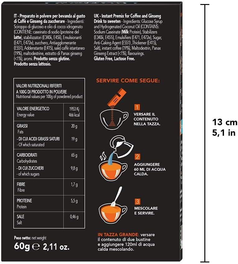 imageKing Cup 1 Paquet de 10 Sachets Solubles de Boisson Gingembre et Citron Sans Sucre 10 Stick de 6 gr Got Gingembre et Citron Ajouter 60 Ml dEau Chaude Sans Gluten Sans LactoseGINSENG SANS SUCRE