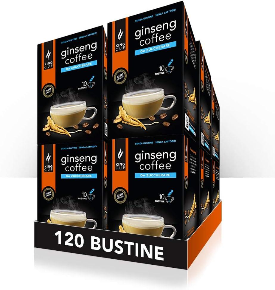imageKing Cup 1 Paquet de 10 Sachets Solubles de Boisson Gingembre et Citron Sans Sucre 10 Stick de 6 gr Got Gingembre et Citron Ajouter 60 Ml dEau Chaude Sans Gluten Sans LactoseGINSENG SANS SUCRE