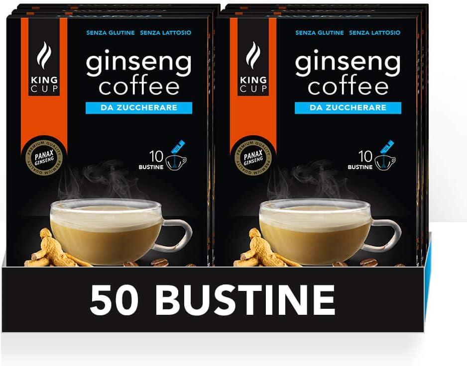 imageKing Cup 1 Paquet de 10 Sachets Solubles de Boisson Gingembre et Citron Sans Sucre 10 Stick de 6 gr Got Gingembre et Citron Ajouter 60 Ml dEau Chaude Sans Gluten Sans LactoseGINSENG SANS SUCRE