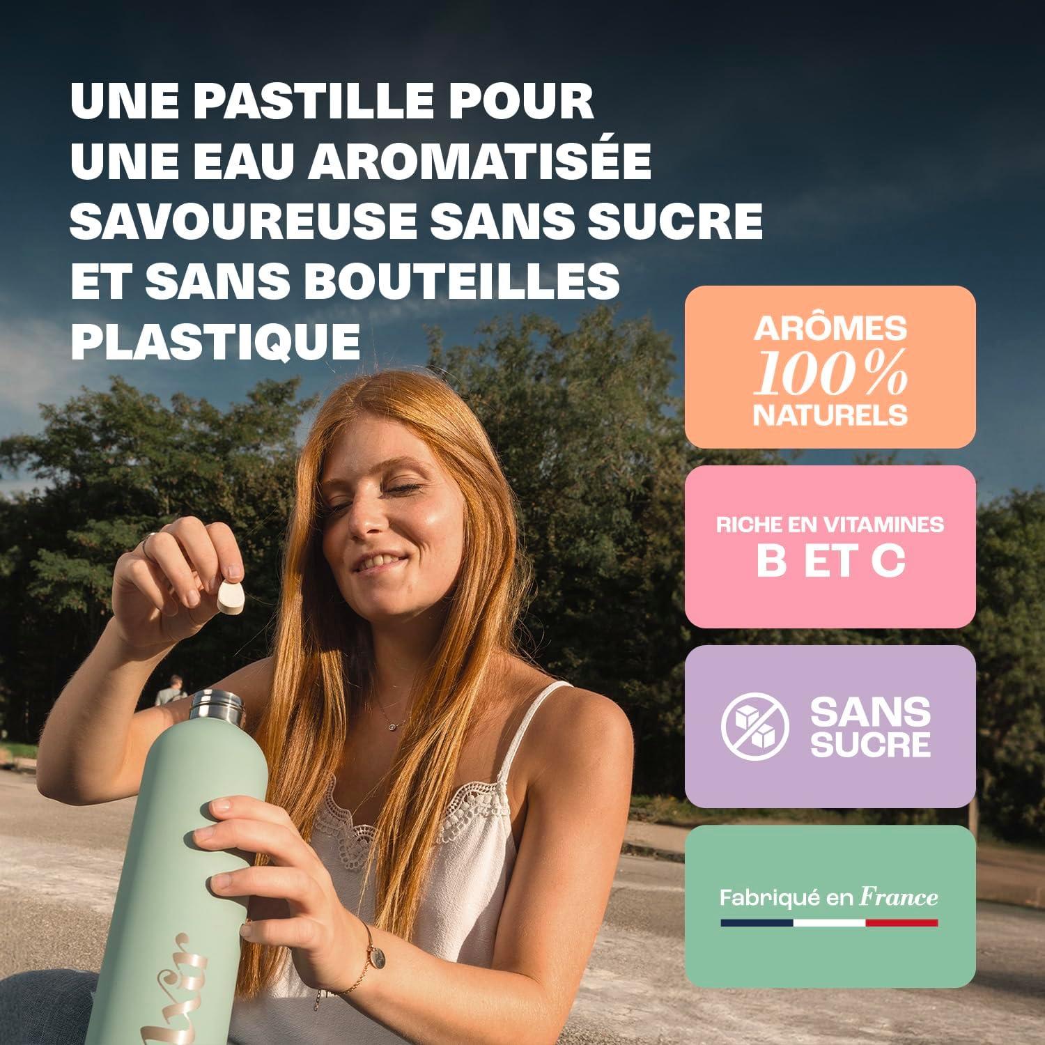 imageLXIR DRINK Infusions Chaudes en pastilles Sans Sucre Boisson multivitamines Riche en vitamines B et en ZINC 6 fois moins de Theine Immunit Stress YuzuVerveineGingembre