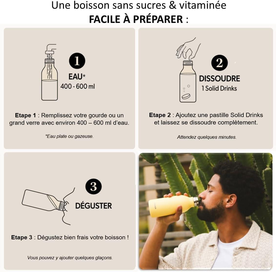 imageQwetch SOLID DRINKS 36 Pastilles dhydratation avec Vitamines C ampamp B Boisson Sans Sucres Saveurs PoireampampGingembre MreampampMyrtille LitchiampampGoyave Vegan Zro Calories Fabriqu en FranceCoffret Vitamin