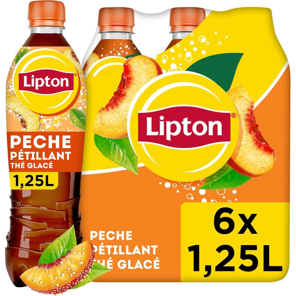 imageLipton Ice Tea Pche Ptillant Canette 6 x 33 Cl PackPtillant Pche