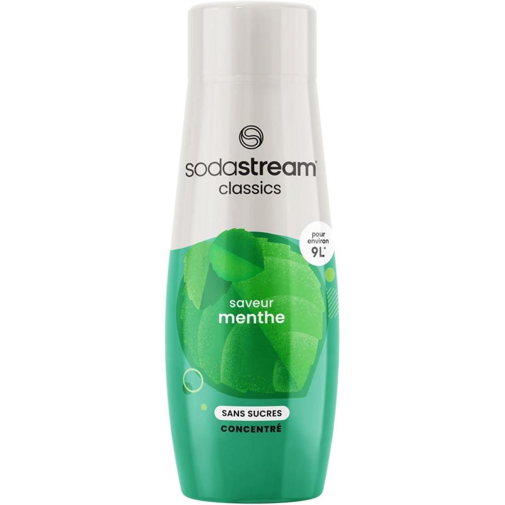 imageSodaStream Concentr Menthe Sans Sucres pour Machine  Eau Ptillante et Soda  Prparez jusqu 9 Litres de Sirop de Menthe en Quelques Secondes 440ml