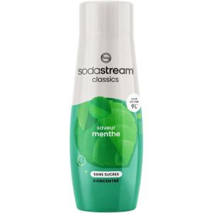 SodaStream Concentré Menthe Sans Sucres pour Machine à Eau Pétillante et Soda | Préparez jusqu&rsquo;à 9 Litres de Sirop de Menthe en Quelques Secondes, 440ml