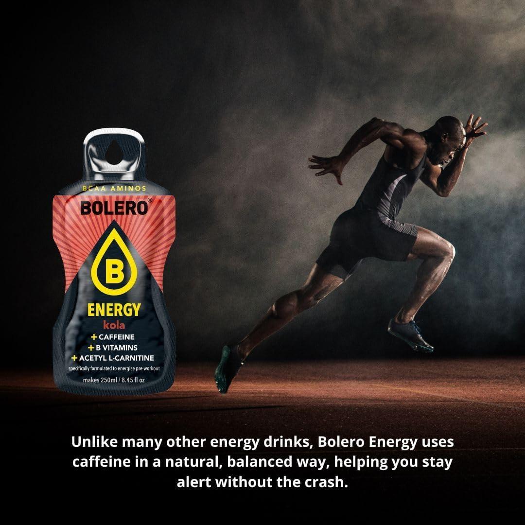 imageBolero Energy 7 g x 12 sachets Boisson en poudre sans sucre Vgan ampamp sans gluten Pour un mode de vie actif 12x7g Power PunchKiwi Citron vert Concombre