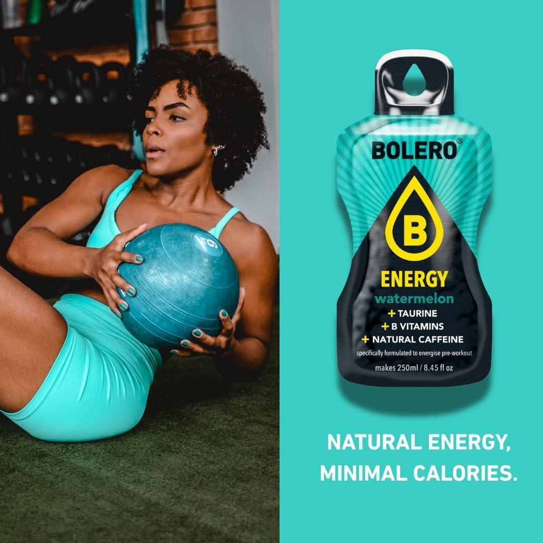 imageBolero Energy 7 g x 12 sachets Boisson en poudre sans sucre Vgan ampamp sans gluten Pour un mode de vie actif 12x7g Power PunchPastque