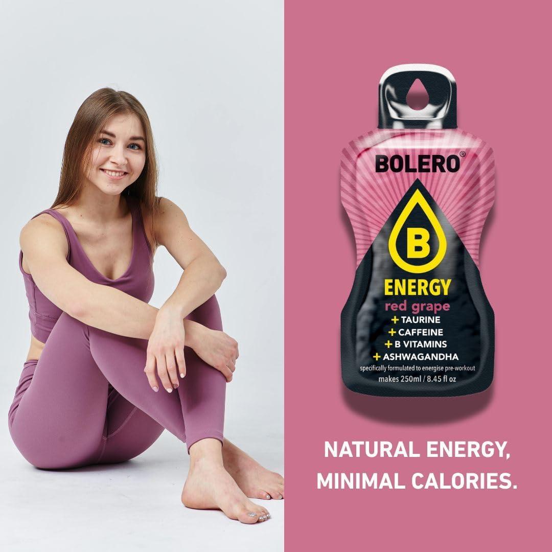 imageBolero Energy 7 g x 12 sachets Boisson en poudre sans sucre Vgan ampamp sans gluten Pour un mode de vie actif 12x7g Power PunchRaisin Rouge