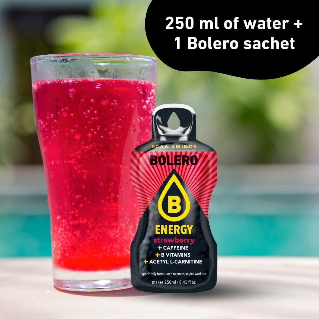 imageBolero Energy 7 g x 12 sachets Boisson en poudre sans sucre Vgan ampamp sans gluten Pour un mode de vie actif 12x7g Power PunchRaisin Rouge