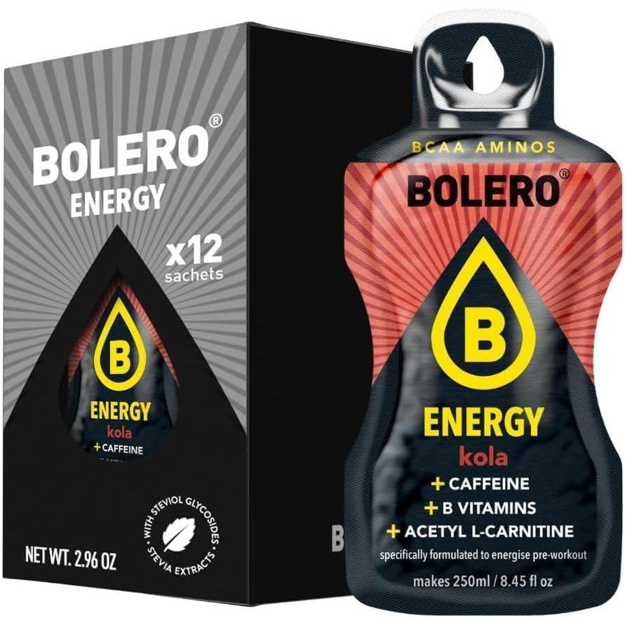 imageBolero Energy 7 g x 12 sachets Boisson en poudre sans sucre Vgan ampamp sans gluten Pour un mode de vie actif 12x7g Power PunchCola