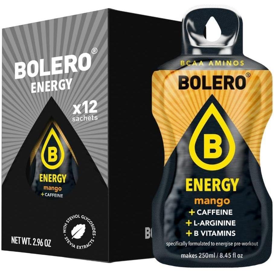 imageBolero Energy 7 g x 12 sachets Boisson en poudre sans sucre Vgan ampamp sans gluten Pour un mode de vie actif 12x7g Power PunchMangue