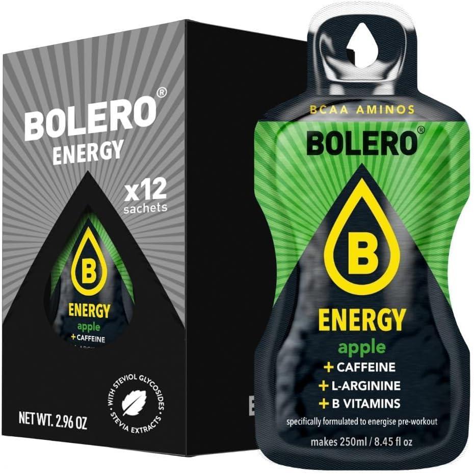 imageBolero Energy 7 g x 12 sachets Boisson en poudre sans sucre Vgan ampamp sans gluten Pour un mode de vie actif 12x7g Power PunchPomme