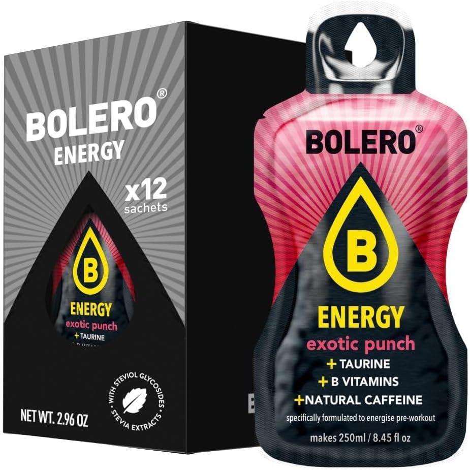 imageBolero Energy 7 g x 12 sachets  Boisson en poudre sans sucre  Vgan ampamp sans gluten  Pour un mode de vie actif 12x7g Power PunchPunch Exotique