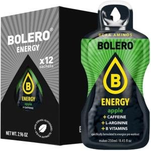 Bolero Energy 7 g x 12 sachets | Boisson en poudre sans sucre | Végan & sans gluten | Pour un mode de vie actif (12x7g, Power Punch)(Pomme)