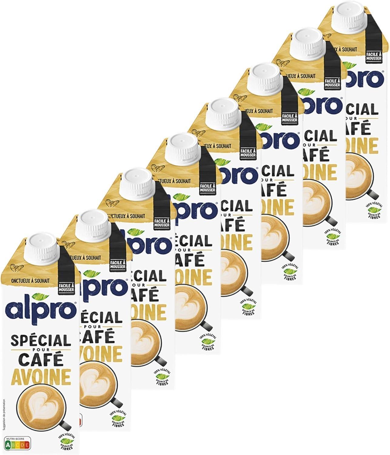 imageAlpro Spcial pour Caf Avoine Boisson Vgtale Avoine Barista Facile Mousser Naturellement Sans Lactose Sans Sucres Ajouts Source de Fibres ampamp Vitamines B2 ampamp D2 8x750 mLAvoine