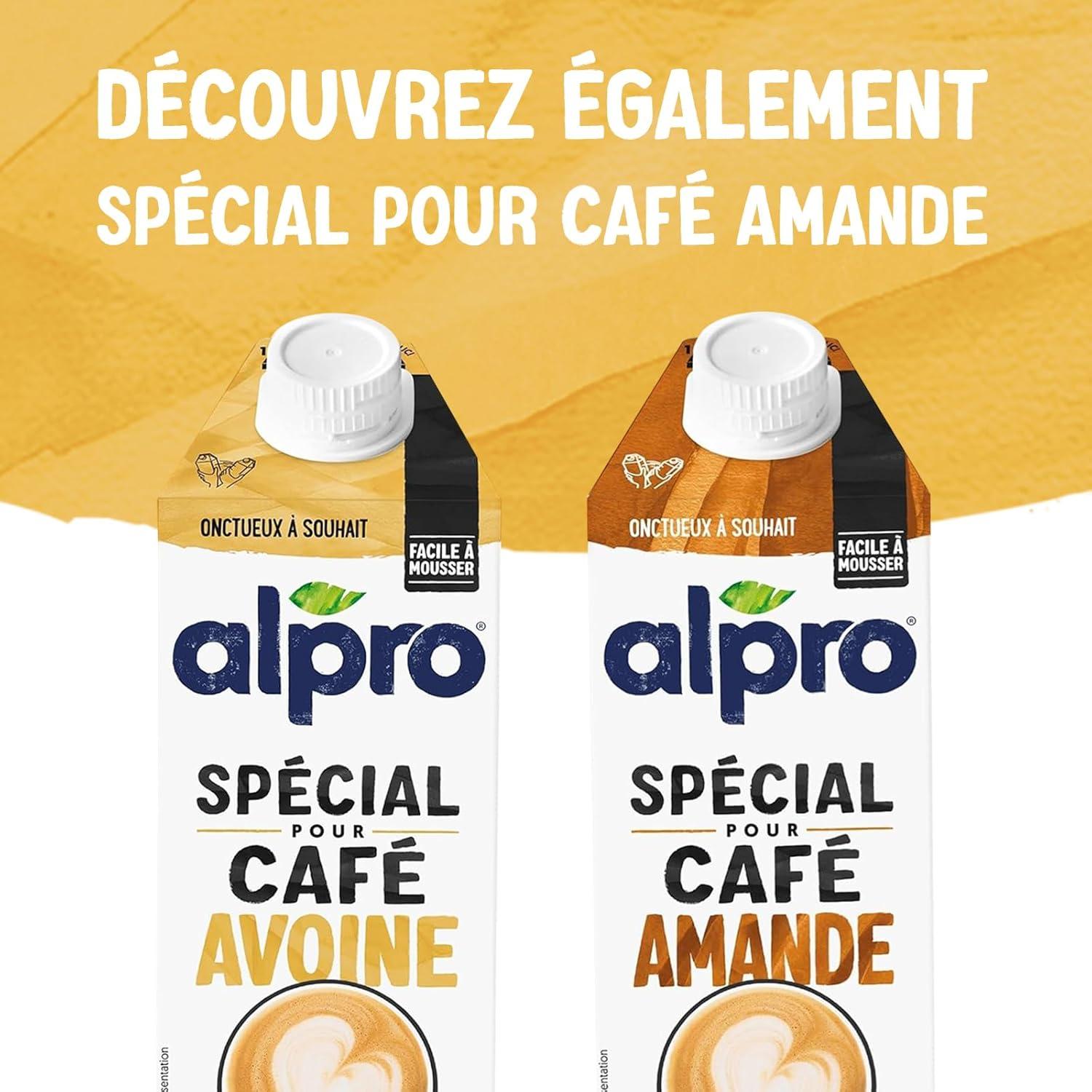 imageAlpro Spcial pour Caf Avoine Boisson Vgtale Avoine Barista Facile Mousser Naturellement Sans Lactose Sans Sucres Ajouts Source de Fibres ampamp Vitamines B2 ampamp D2 8x750 mLAvoine