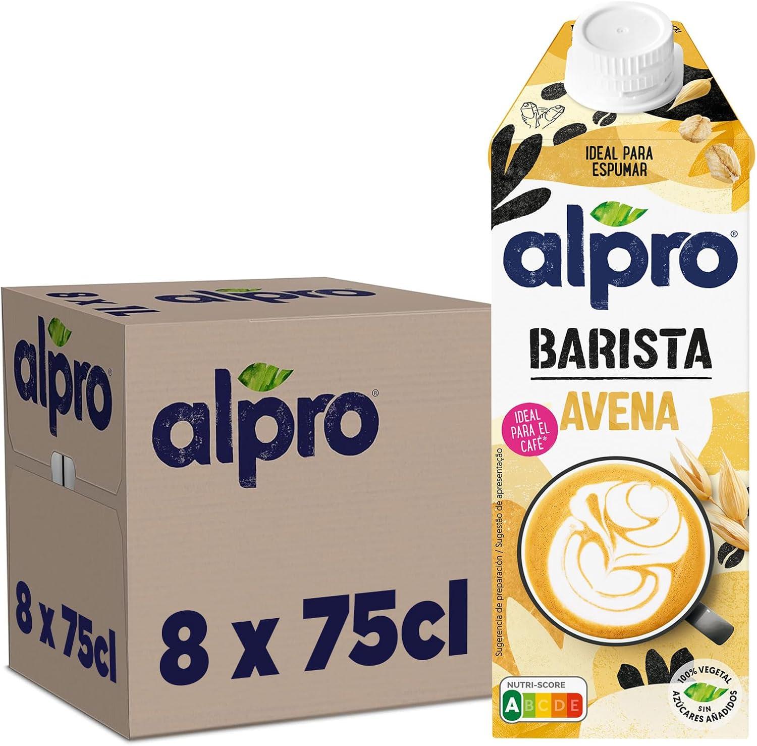 imageAlpro Spcial pour Caf Avoine Boisson Vgtale Avoine Barista Facile Mousser Naturellement Sans Lactose Sans Sucres Ajouts Source de Fibres ampamp Vitamines B2 ampamp D2 8x750 mLAvoine