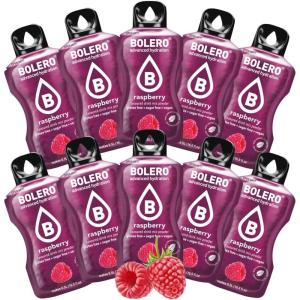 BOLERO Menthe | 10 sticks 9g de Poudre pour Boisson sans sucre à la Stevia | Sans Conservateur ni colorants artificiels, Faible en calories, il convient pour toute la Famille(Framboise)