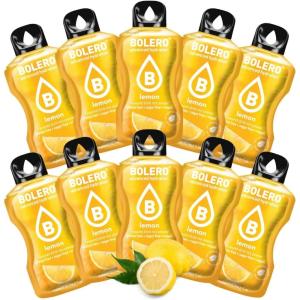 BOLERO Menthe | 10 sticks 9g de Poudre pour Boisson sans sucre à la Stevia | Sans Conservateur ni colorants artificiels, Faible en calories, il convient pour toute la Famille(Citron)