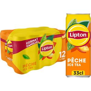 Lipton Ice Tea Saveur Pêche,12 x 150ml(Canettes)