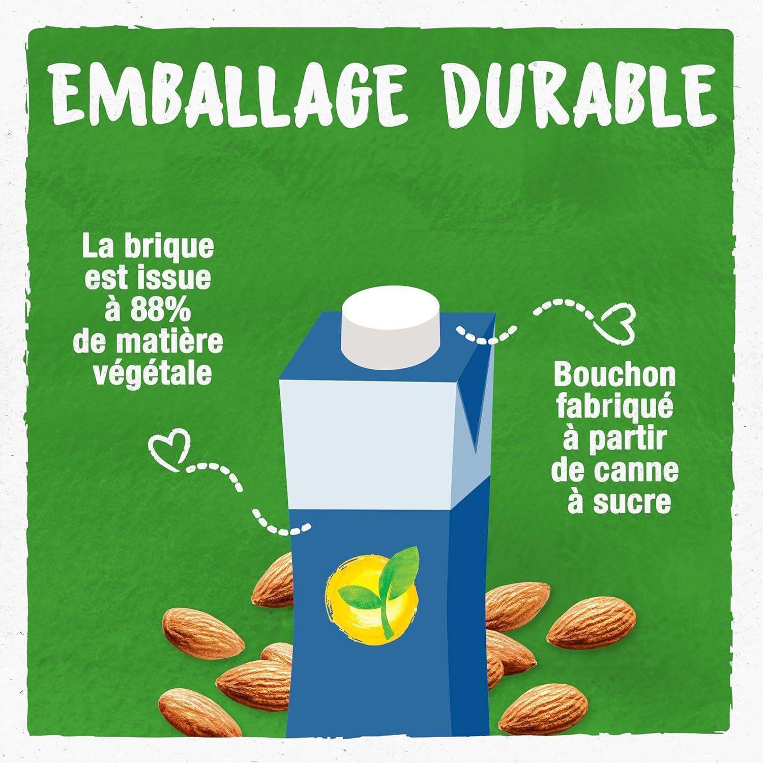 imageBJORG Lait dAmande sans Sucres Boisson Vgtale Bio Pauvre en Acide Gras Saturs 3 x 25 clAmande Lot de 3 3 x 250ml