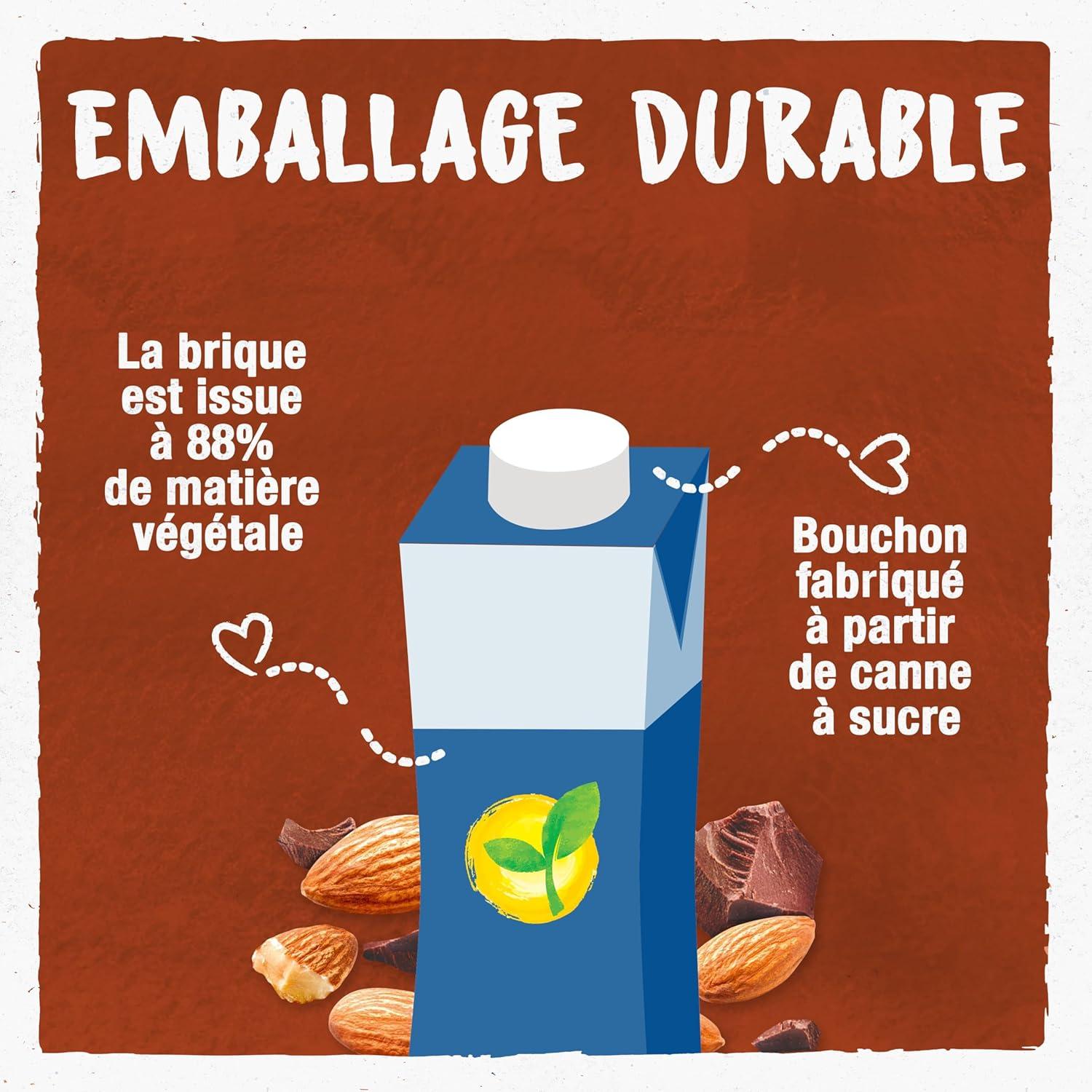 imageBJORG Lait dAmande sans Sucres Boisson Vgtale Bio Pauvre en Acide Gras Saturs 3 x 25 clAmande Chocolat