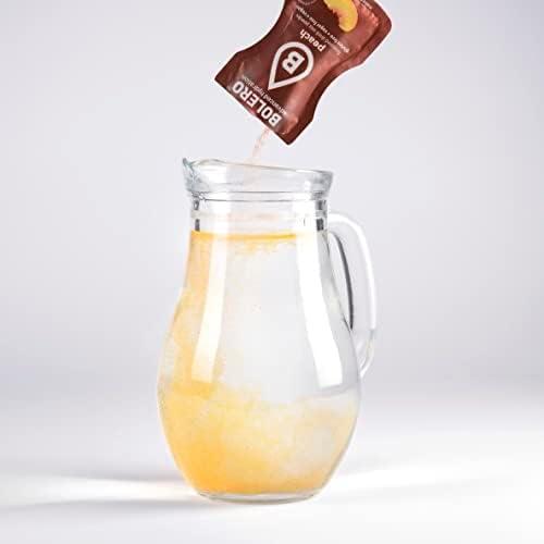 imageBolero PEACH 24x3g Jus en poudre sans sucre dulcor la stvia vitamine C pour enfants et sportifs sans gluten vgtalien saveur de pche