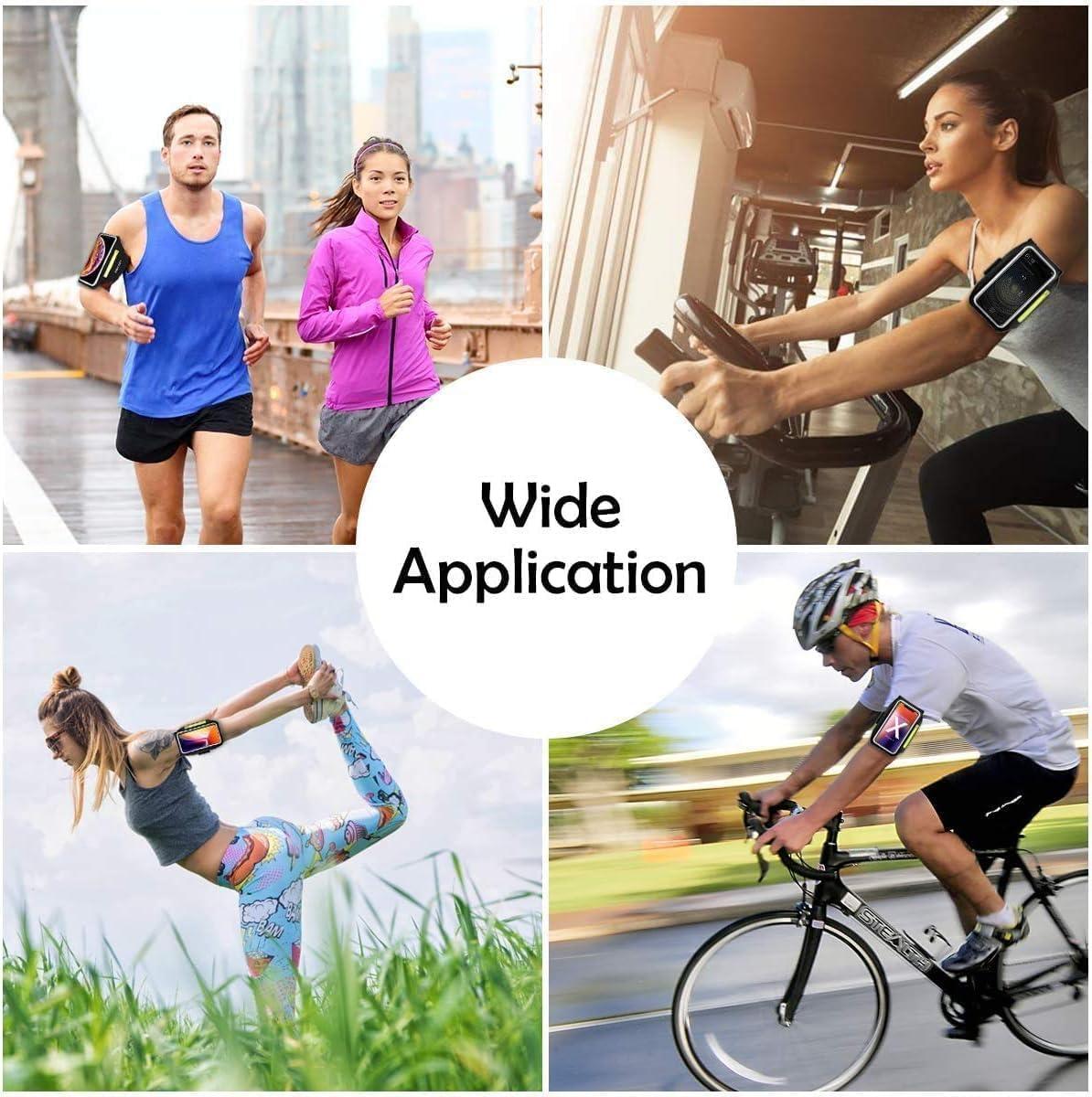 imageBrassard de Sport avec Airpods cl de Voiture Poche ZippeBrassard de tlphone rsistant leau pour iPhone 16151414 Pro Max13 Pro12 Pro MaxXRXS Smartphone Running Brassard 69quot pour JoggingNoirJusqu 6 9