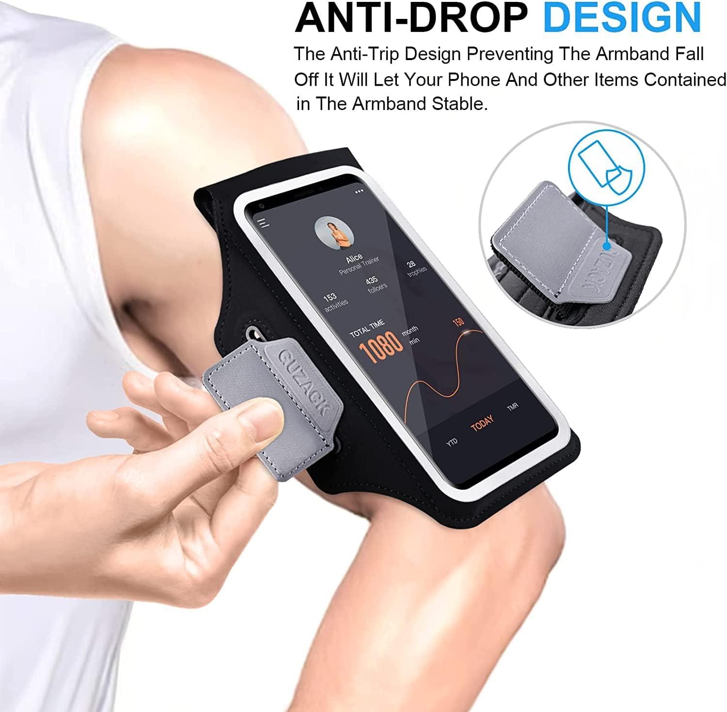 imageBrassard de Sport avec Airpods cl de Voiture Poche ZippeBrassard de tlphone rsistant leau pour iPhone 16151414 Pro Max13 Pro12 Pro MaxXRXS Smartphone Running Brassard 69quot pour JoggingNoir jusqu 7 0