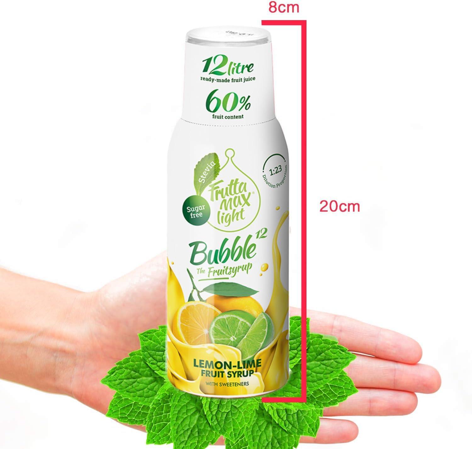 imageFruttaMax Sirop dAbricot Sans Sucre 60 de Fruit Rel Sirop Faible Teneur en Calories pour Sodas Cocktails ampamp Desserts 500mlCitronCitron Vert Light
