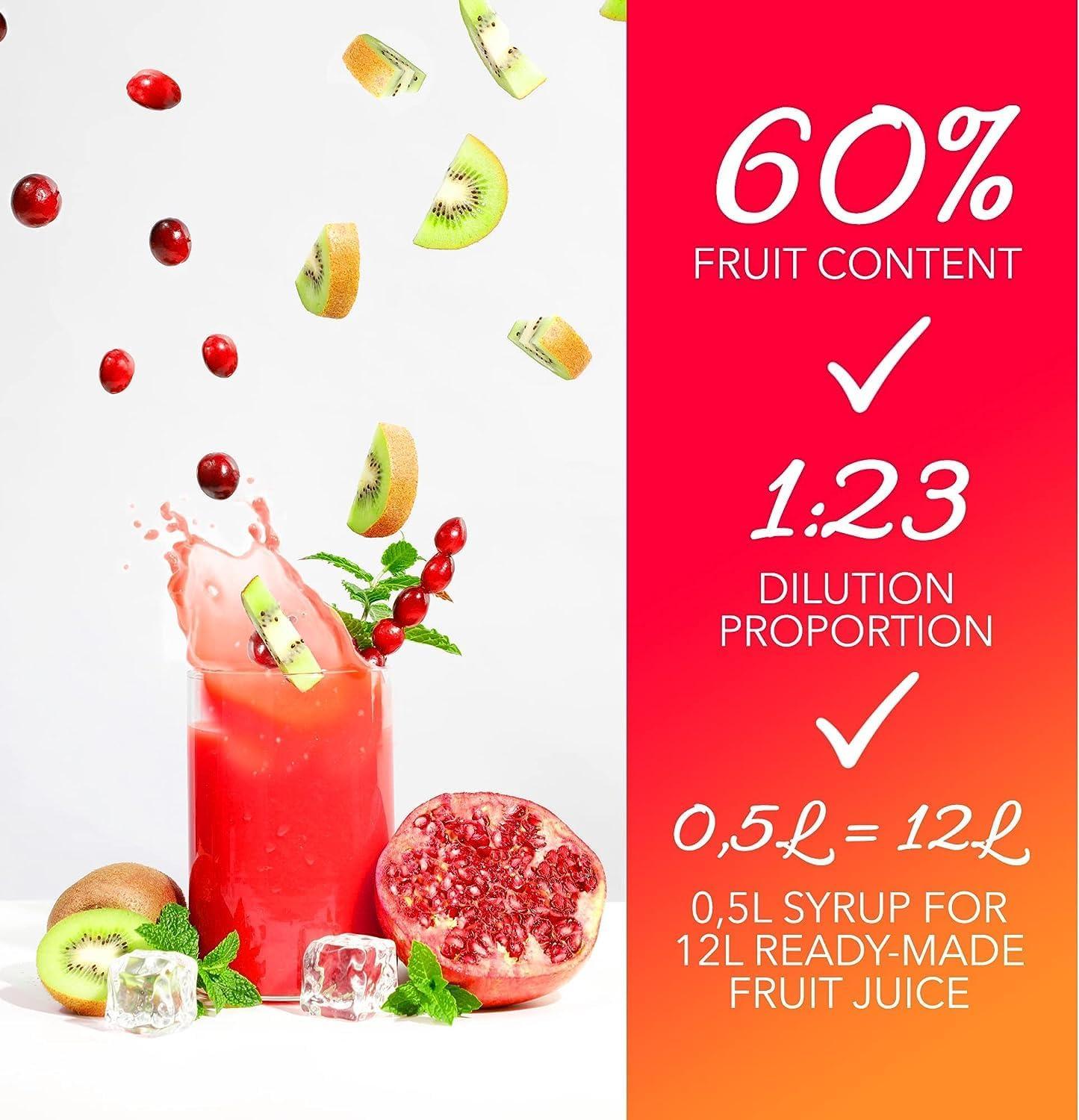 imageFruttaMax Sirop dAbricot Sans Sucre 60 de Fruit Rel Sirop Faible Teneur en Calories pour Sodas Cocktails ampamp Desserts 500mlCitronCitron Vert Light