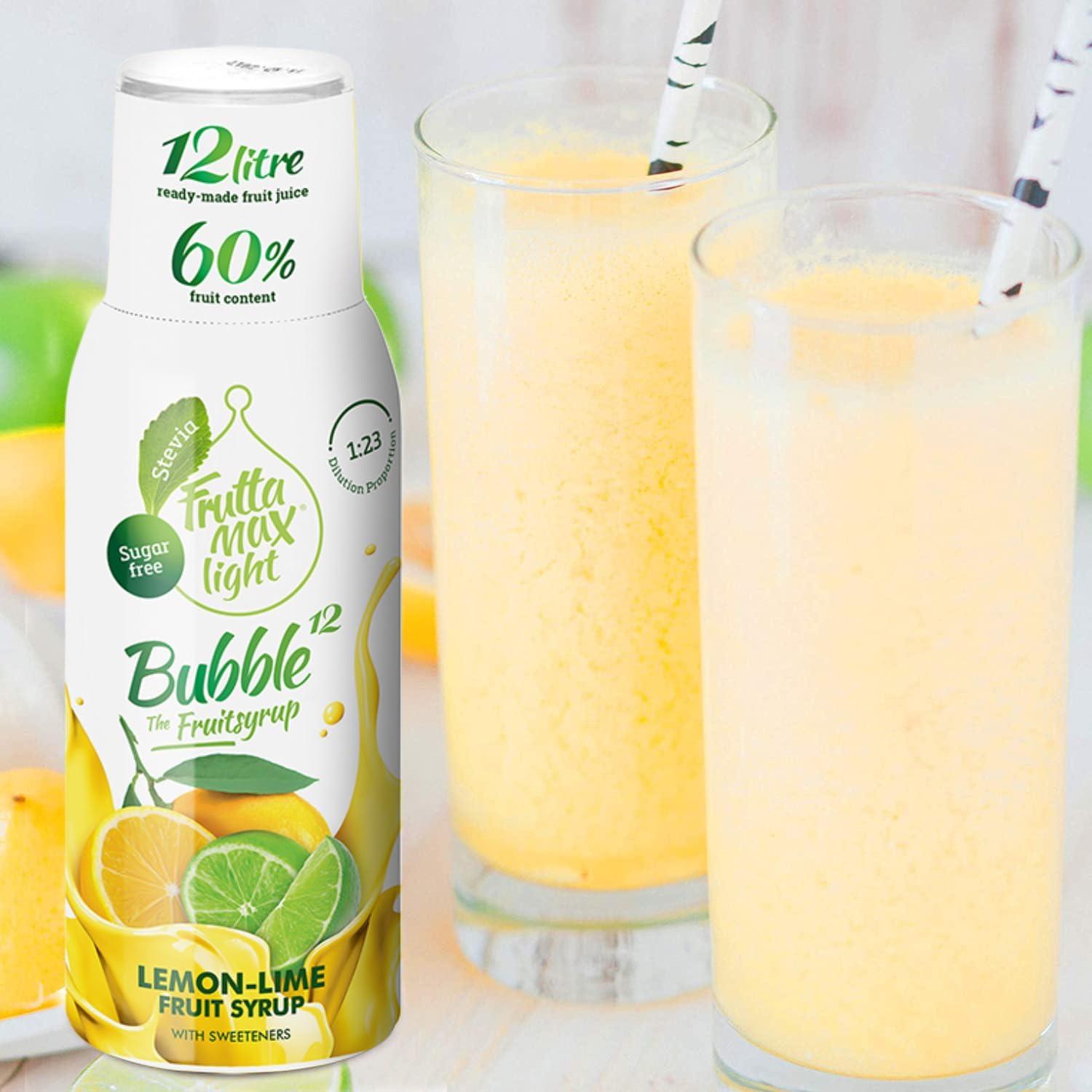 imageFruttaMax Sirop dAbricot Sans Sucre 60 de Fruit Rel Sirop Faible Teneur en Calories pour Sodas Cocktails ampamp Desserts 500mlCitronCitron Vert Light