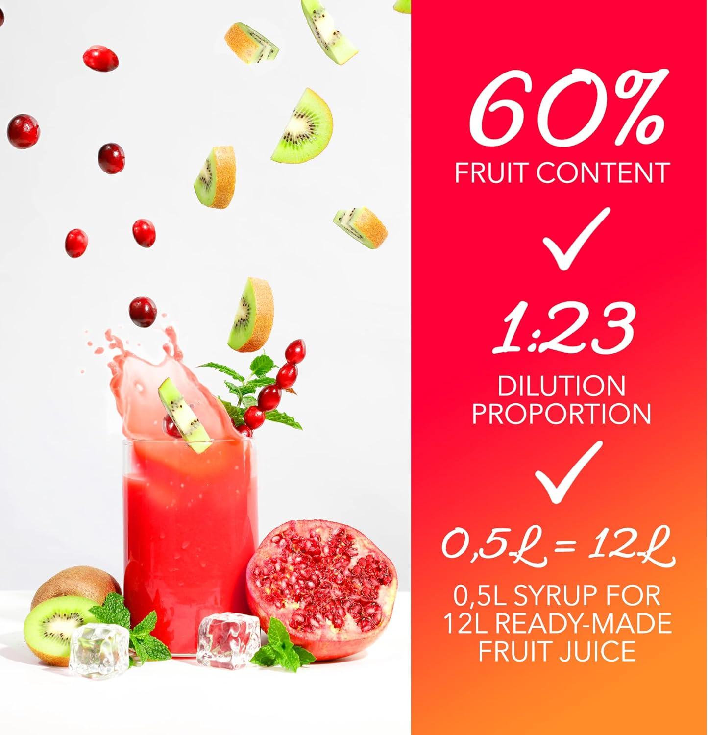 imageFruttaMax Sirop dAbricot Sans Sucre 60 de Fruit Rel Sirop Faible Teneur en Calories pour Sodas Cocktails ampamp Desserts 500mlTh Vert Citron Light